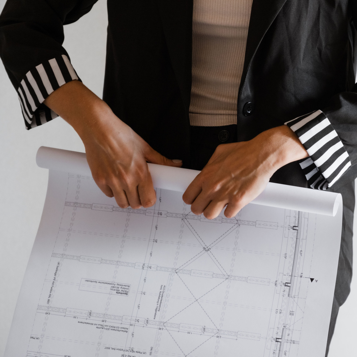 Architekturplan einer digitalen Architektin Architekturplan einer digitalen Architektin